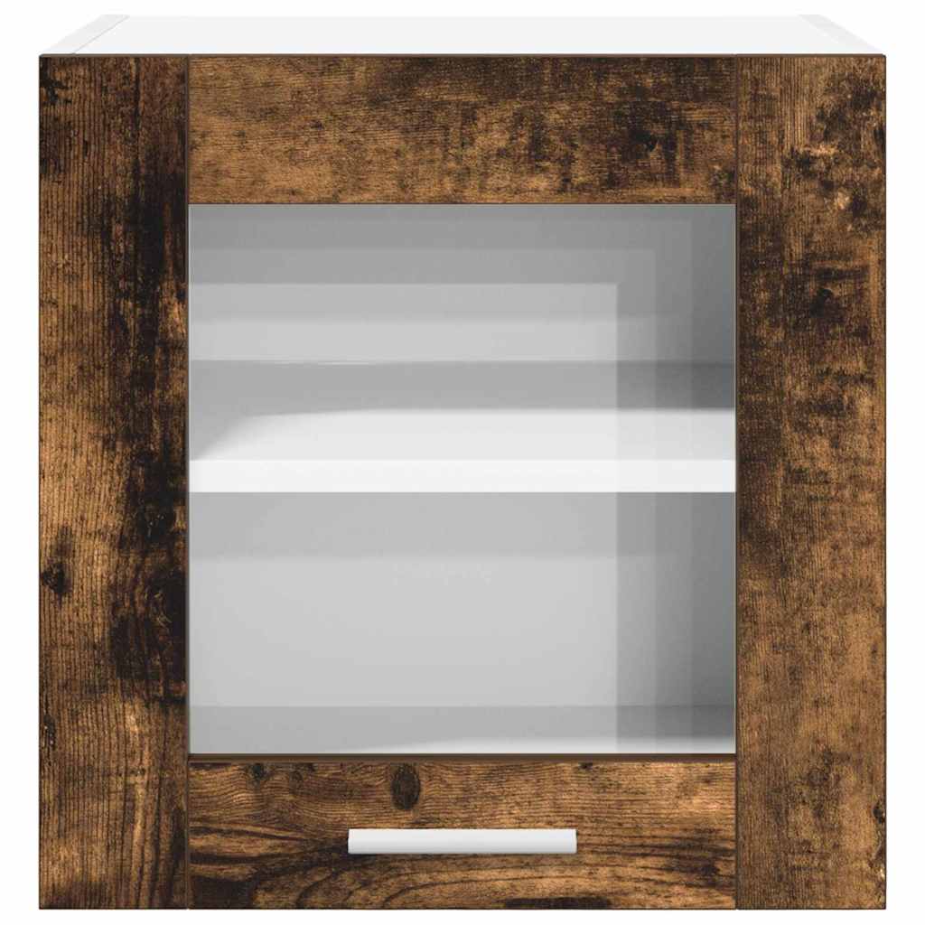 Hanging Cabinet with Door Riga 2 pcs Smoked Oak 40 x 31 x 40 cm